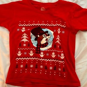 A buc-ee’s Christmas pajama shirt